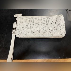 Coach Large Wristlet White